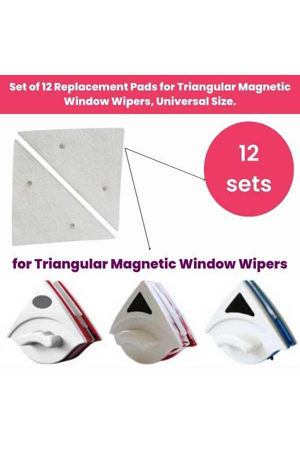 Mercaton-Set of 12 triangular magnetic wiper blades, universal, compatible with most cars 1