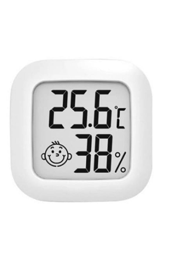 dalip-Termometru cu higrometru pentru camera copilului, baterii incluse, 4,3x4,3 cm, alb 1