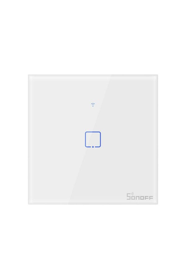 Sonoff-Intrerupator Smart cu Touch Wifi + RF 433 T1 EU TX, 1 canal 1