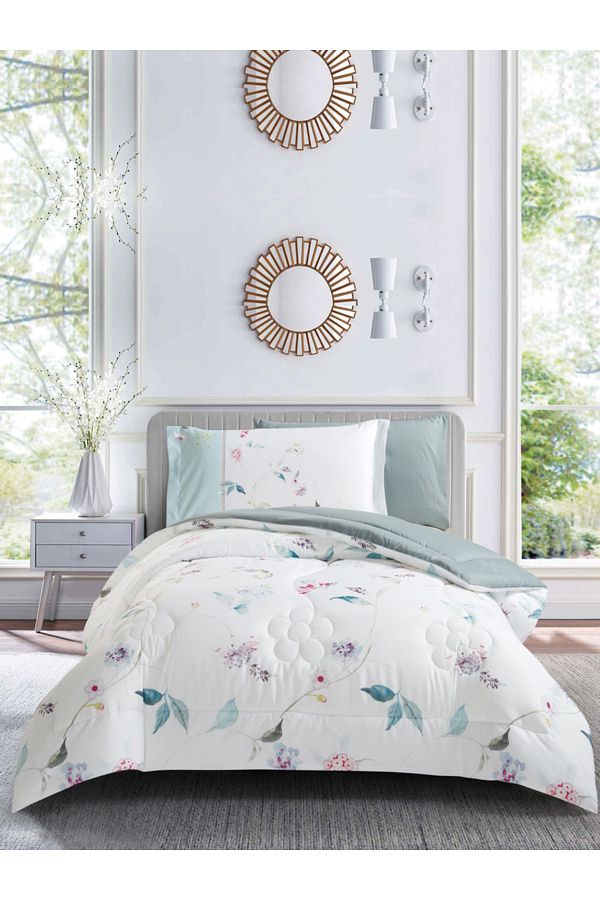 Donetella-4-Piece Digital Print Comforter Set – Twin Size 170x230 cm, Soft Microfiber Bedding Set. 1