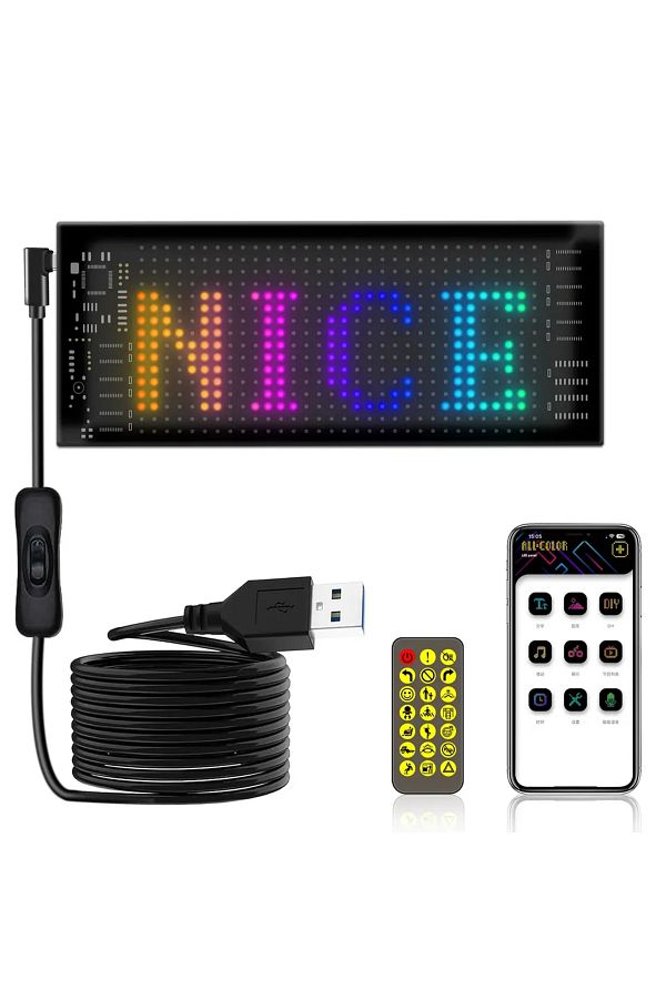 Choice-16x32 LED Matrix Pixel Panel, Scrolling LED Sign APP USB 5V Flexible Addressable RGB Pattern Graffit 1