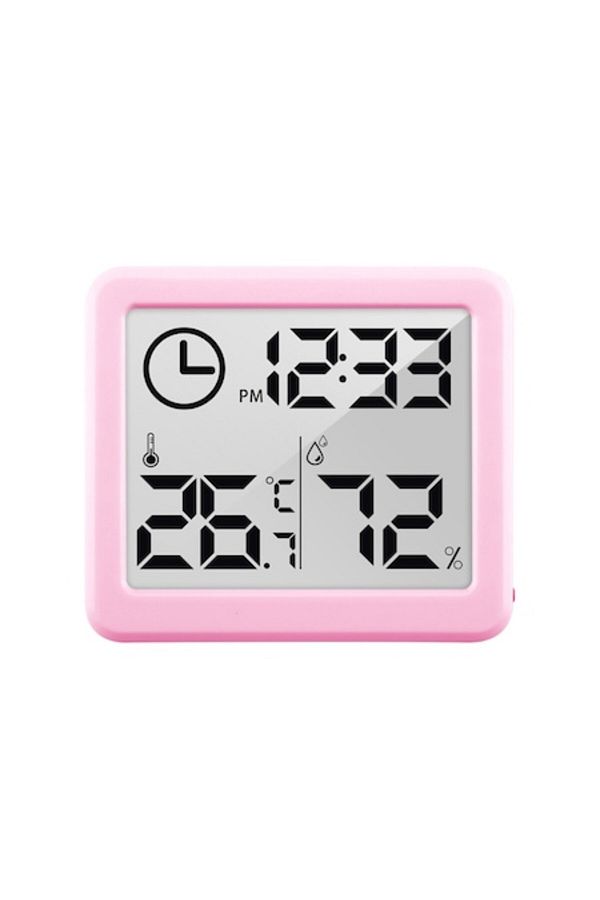 SOLLUXE-Higrometru și termometru digital SOLLUXE® cu afișaj de timp, umiditate, temperatură, citire 10s 1