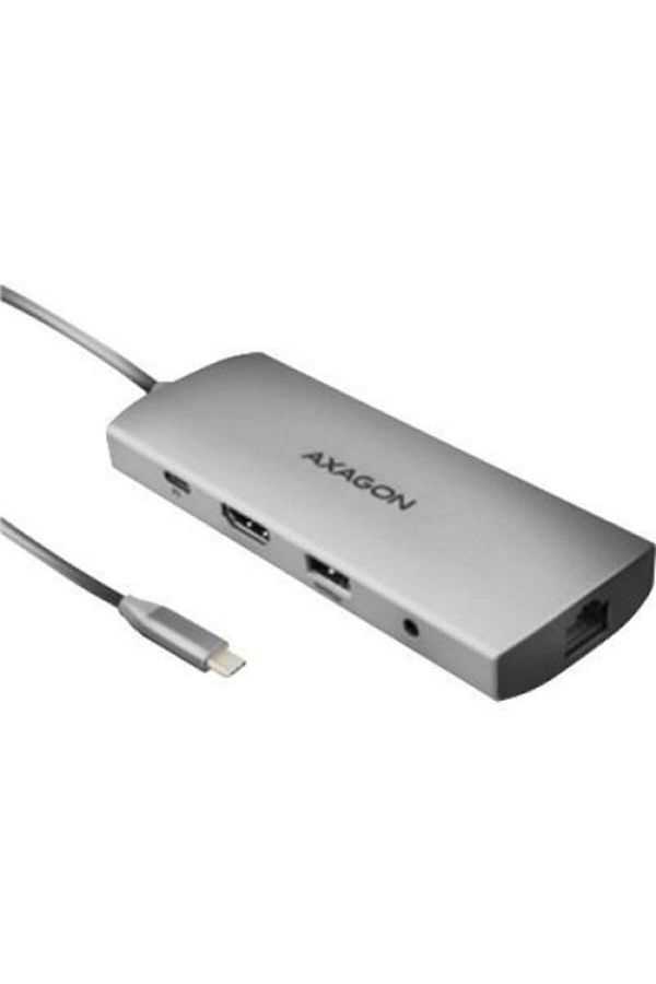 Axagon-Hub USB HMC-8HLSA, HDMI, RJ-45, USB, SD / microSD, PD 100W 1