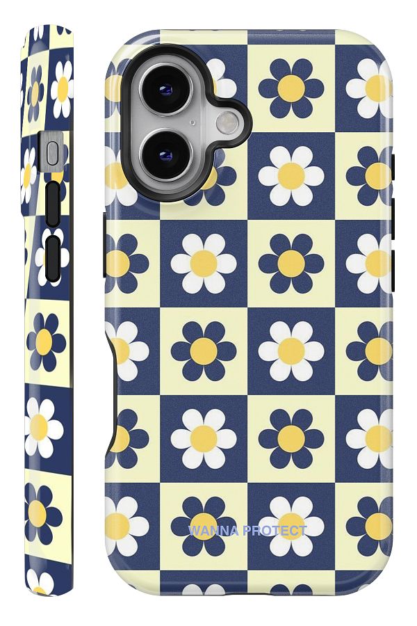 WANNA PROTECT-حافظة هاتف iPhone 16 مزدوجة الطبقات ممتصة للصدمات من Dama Daisy Glossy Superior PROTECT 1