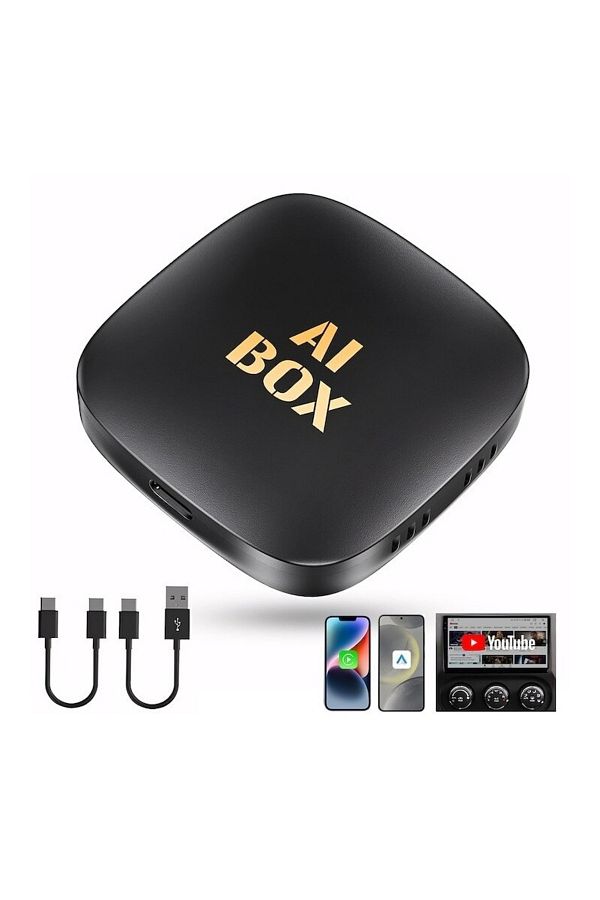 OEM-Adaptor Auto Wireless CarPlay și Android Auto, AI Box Android 13, Netflix și YouTube, 2+32 GB, GPS, pe 1