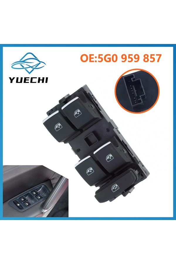 Choice-Driver Side Window Master Control Switch For VW Golf MK7 Passat B8 Tiguan 5G0 959 857C 5GG 959 85... 1