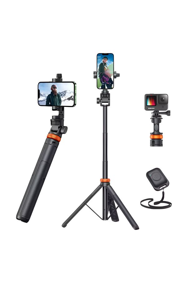 Tech-Protect-Selfie Stick 3-in-1, Bluetooth 5.2, Android And Iphone, 360 Degree Rotation, Black 1