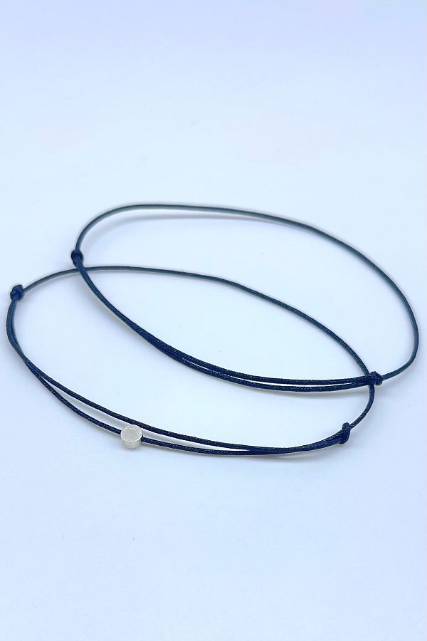 Concept HuBuTU-Minimal Object Black Rope Simple Stylish Men's Bracelet Set (2 Pieces) 1