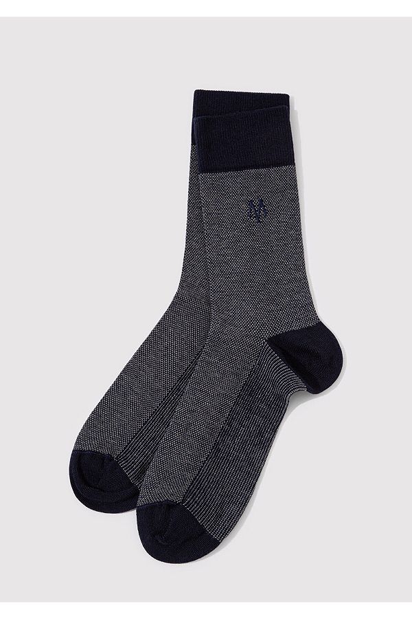 Mavi-Printed Navy Blue Socks 091760-28417 1