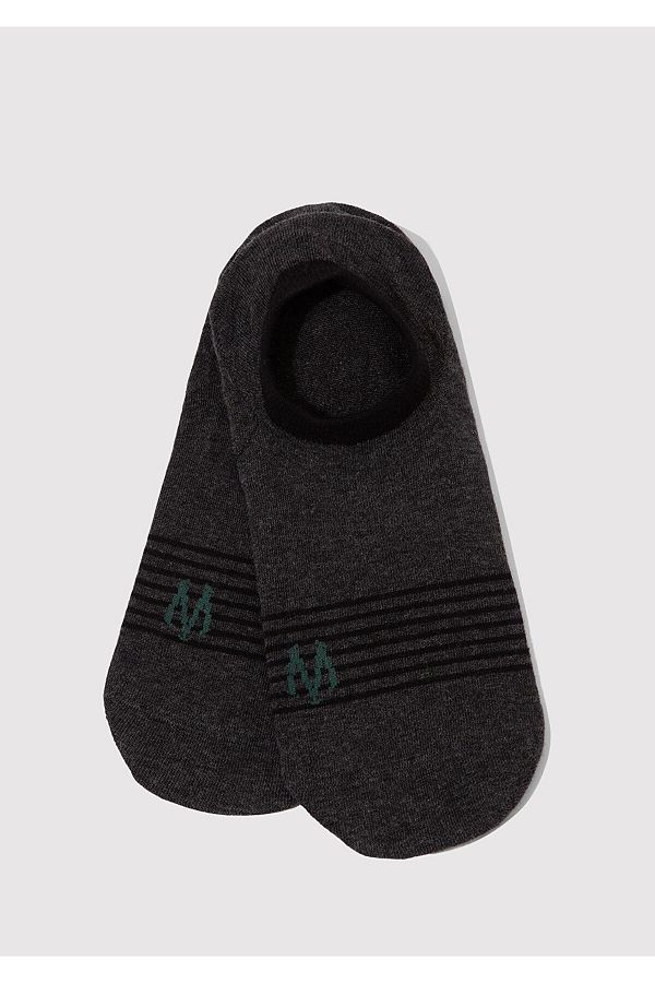 Mavi-Striped Gray Booties Socks 091994-29728 1