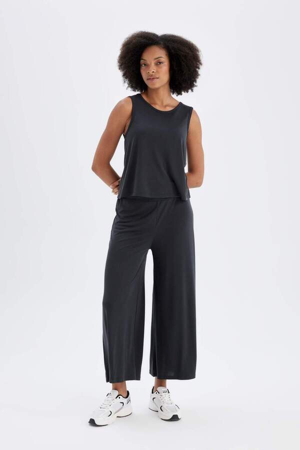 DeFacto-Fit Wide Leg Hose mit weitem Bein, Standardgröße, Modalstoff C0491ax24sm 1
