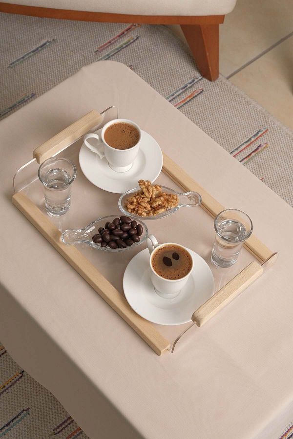 Pikas-Modern Design Transparent Plexiglass, Stylish Serving and Presentation Tray 1