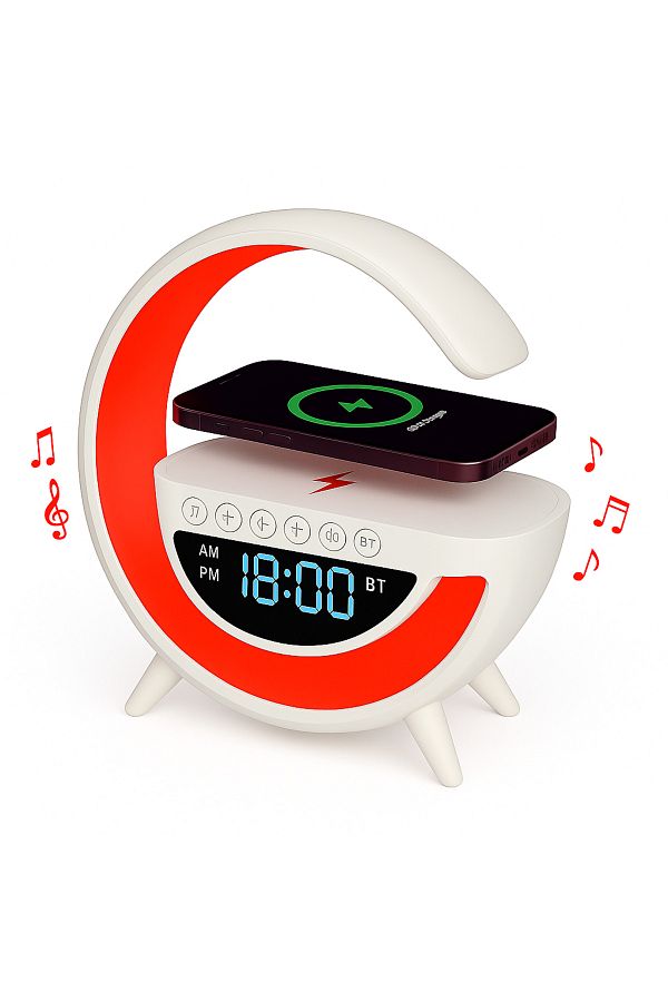 DIGIMAT STORE-Multifunctional Digital Smart Clock 6 in 1, incarcare, Bluetooth, veghe, alarma, Boxa, LED RGB 1