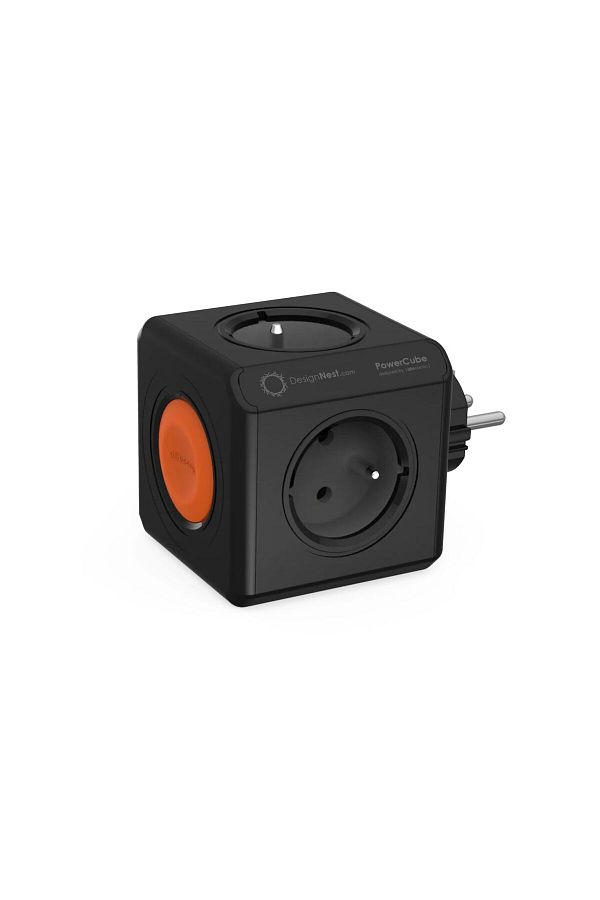 Allocacoc-Cubic extension cord with remote control, Powercube by Allocacoc, 4 sockets, black 1