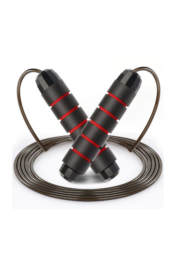OEM-Skipping rope, jump rope, memory foam handles, adjustable length, Black/Red 1