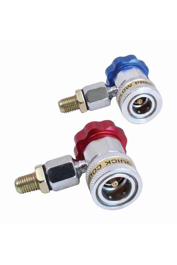 Techman-QUICK COUPLING SET WITH TAP AND ADAPTER FOR AIR CONDITIONERS 90 DEGREES 1