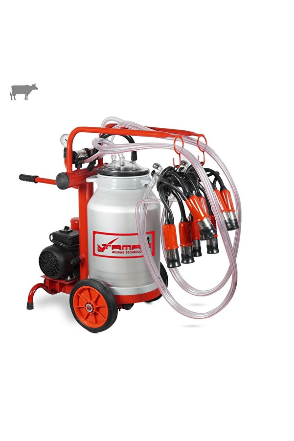 Tamam Ecomini İkili İnek Süt Sağma Makinesi (Alüminyum Güğüm-Kauçuk) (Kuru)