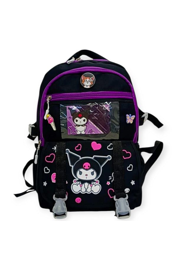 ROWAN ÇANTA-First School Bag Character Patterned Accessory Korean Style Black Primary School Backpack 1