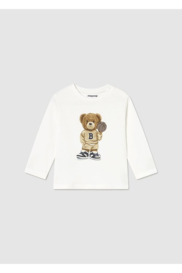 Mayoral Erkek Bebek Ayıcıklı Sweatshirt Krem