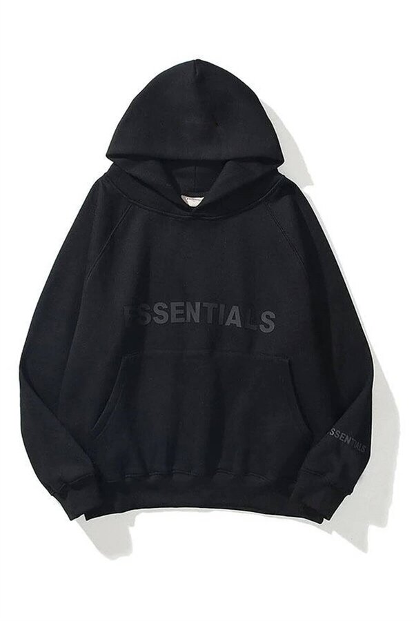 kahire Unisex Black Essentials Sweatshirt Hoodie