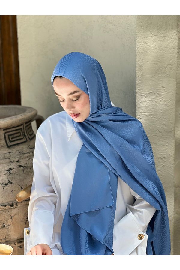 Modakaşmir-Silky Jacquard Series Path Pattern Shawl 1