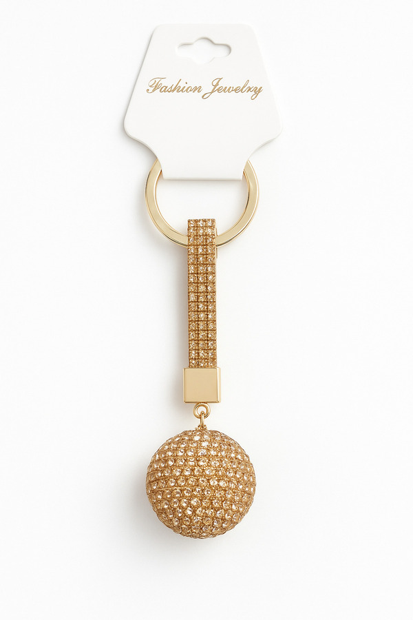 Bittox-Luxury Looking Crystal Stone Colorful Ball Model Keychain - Keychain for Home Car and Bag 1