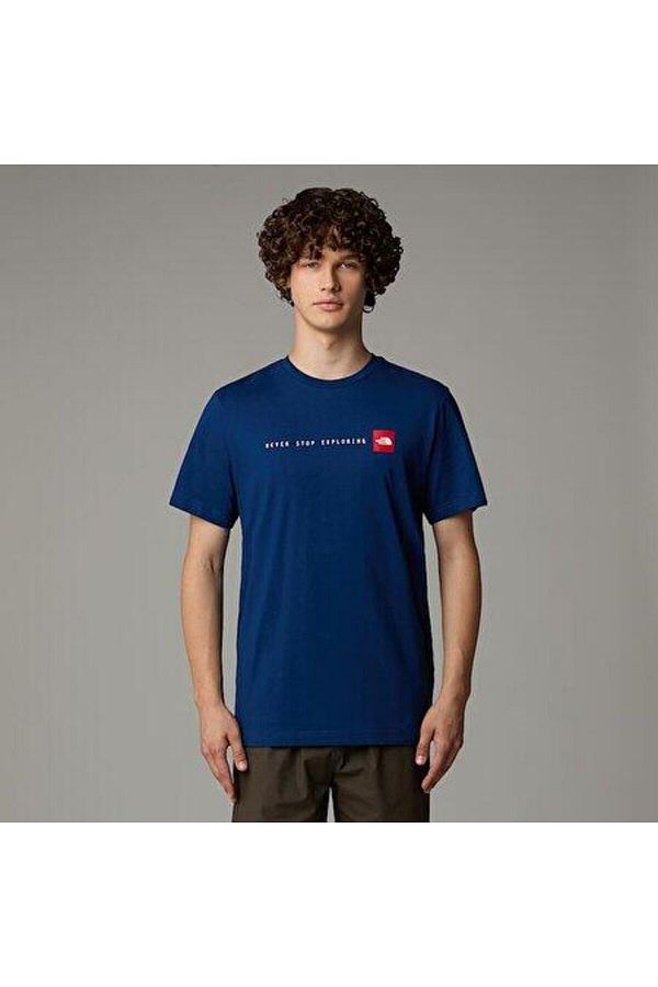 THE NORTH FACE-Ανδρικό μπλουζάκι μπλε M Ss Never Stop Exploring Tee Nf0a87nsd1r1 1