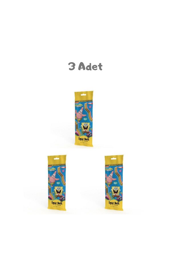SPONGEBOB-Sparkles Sour Belts 75g 3 Aet 1