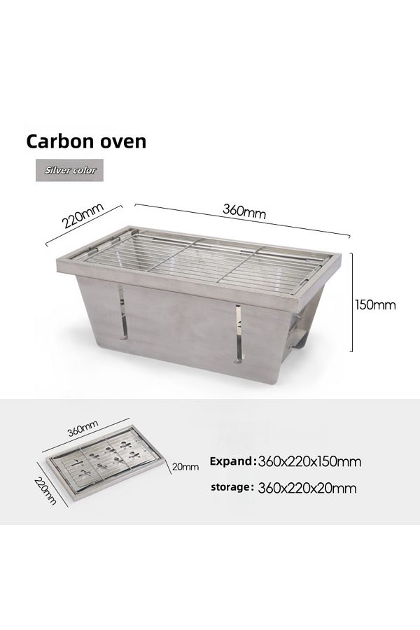 Choice-WHITE Portable foldable barbecue grill, easy to carry and clean, compact and convenient in design, s 1
