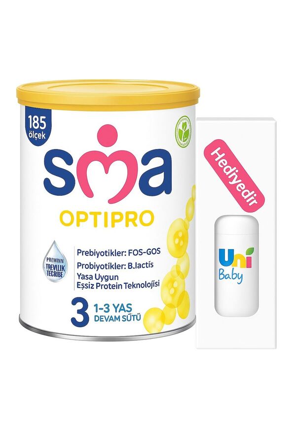 SMA 3 Optipro Probiyotik Devam Sütü 800 Gr + Uni Baby Islak Mendil Hediyeli