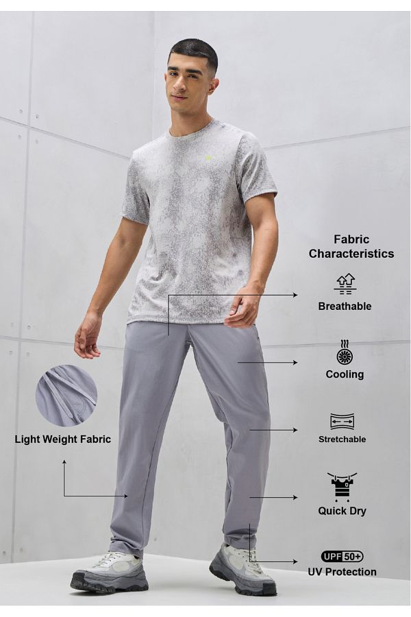 Technosport By Styli-Solid 4-Way Stretch Track Pants 1
