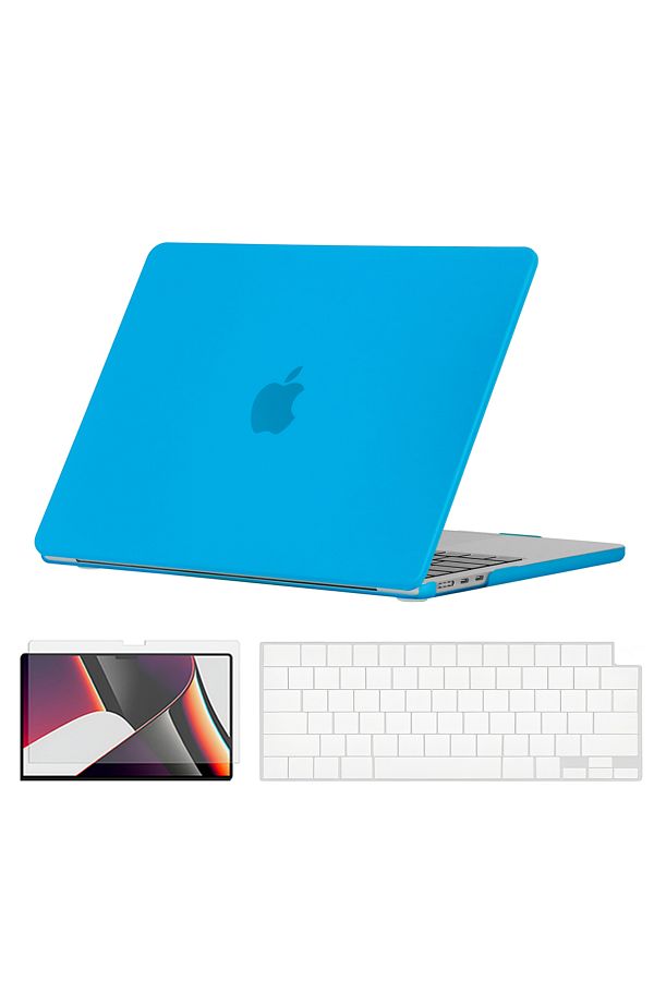 O Ozone-Rubberized Matte Case | MacBook Air 13 inch (A2681) M2 2022, (A3113) M3 2024 | Keyboard Cover | Scre 1