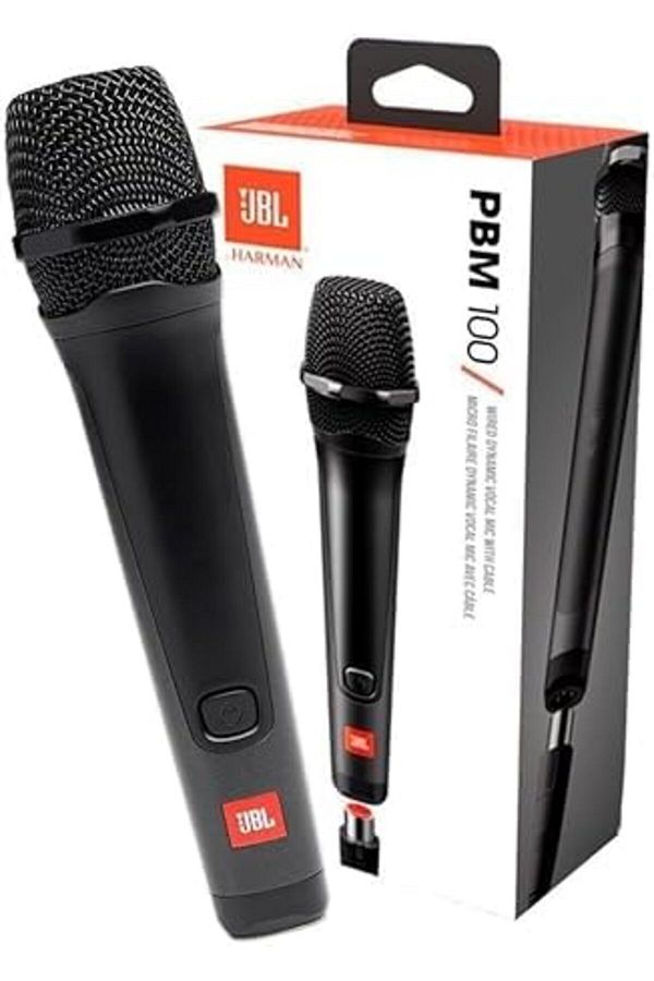 JBL-ميكروفون صوتي ديناميكي سلكي PBM100 مع كابل، أداء عالي الجودة، توصيل وتشغيل 1