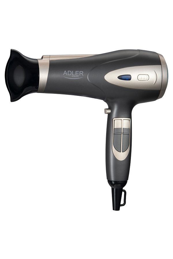 adler-AD2248gc hair dryer, gray, diffuser, concentrator, 2200W, ionization, 2 speeds, 3 temperatures 1