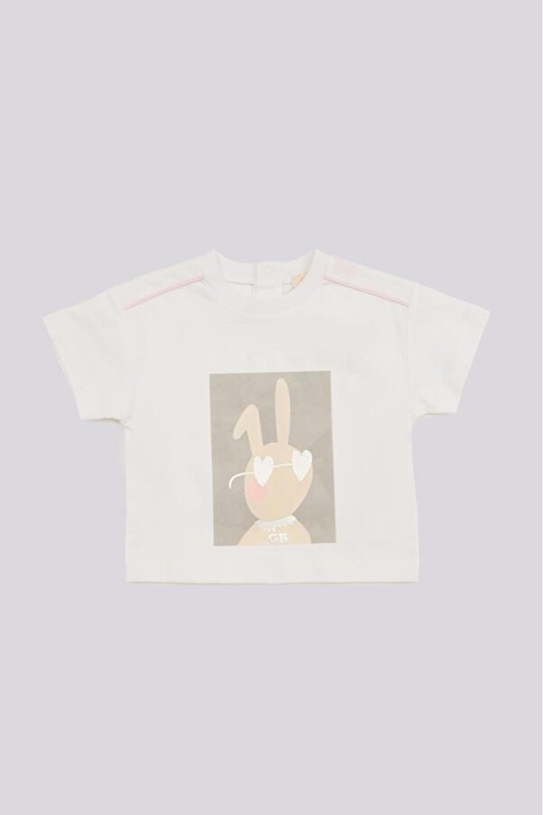 GB Baby BG Store Kız Bebek Beyaz Tshirt