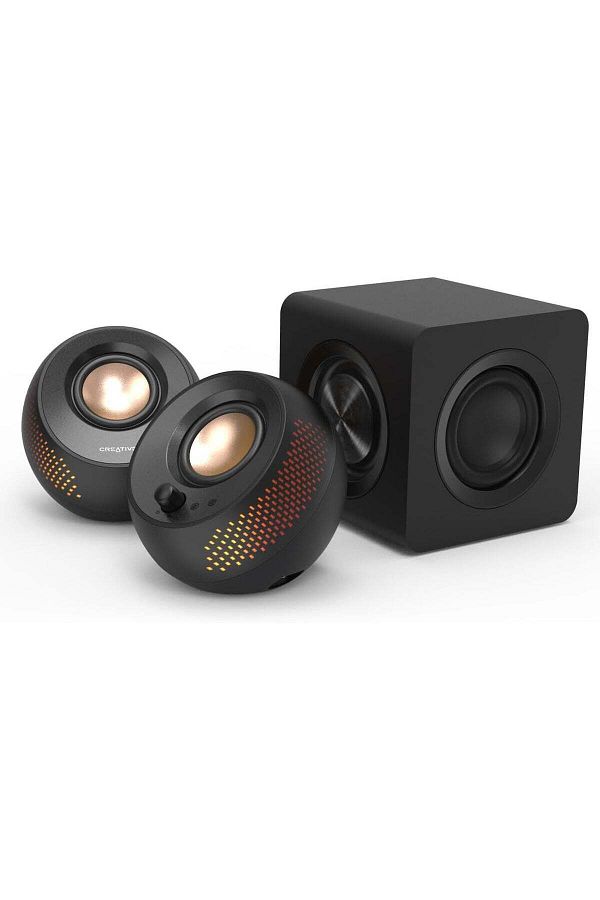 CREATIVE-Pebble X Plus 2.1 USB-C Computer Speakers with Subwoofer and Customizable RGB Lighting 1