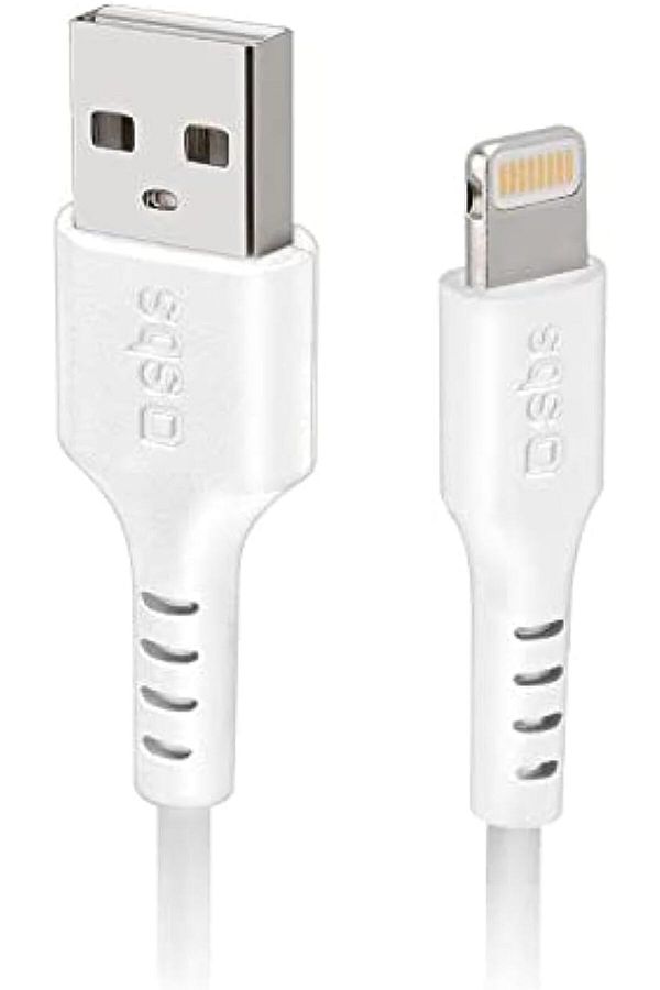 SBS-USB 2.0 to Apple Lightning C-89 Data Cable, 1 Meter, White 1