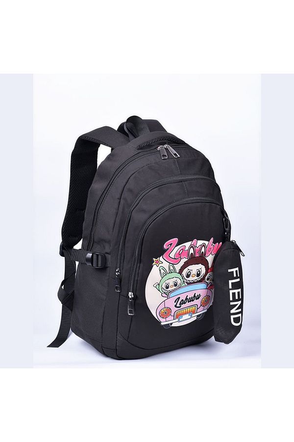 Generic-Labobo 2-piece printed school backpack is comfortable and light for the student 1