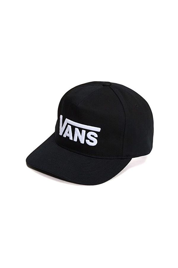 Vans-Drop V Logo Snapback Cap Vn000Qahblk1 Black 1