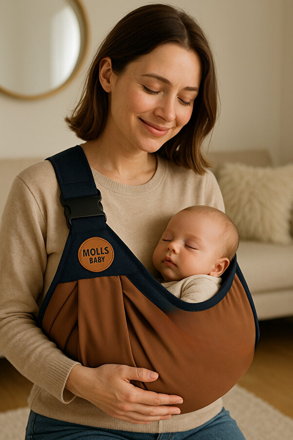Molls Baby GÜVENLİ KİLİT SİSTEMLİ SLİNG KANGURU TAŞIYICI BEBEK YAN TAŞIMA
