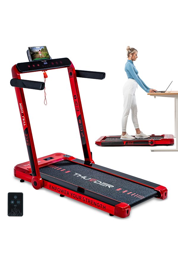 Thunder-Electric treadmill, Race-Red, Maximum speed 14km/h, maximum supported weight 130kg, Red 1