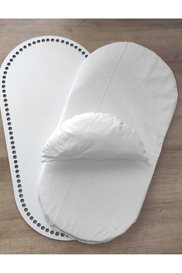 firdevsi hobi Ahşap Puset Seti, Ahşap Örgü Kiti Yatak Ve Yastıklı Set, 4 Mm Mdf 70x35cm