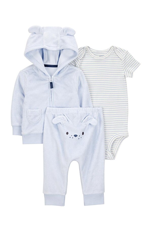 Carter's Erkek Bebek Mavi 3Lü Hırkalı