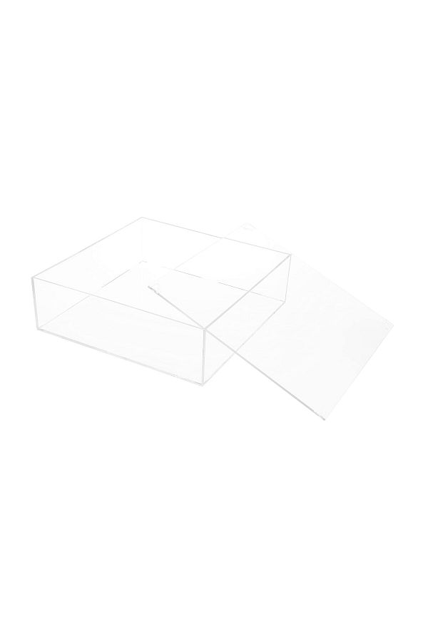 Lamsit Ibdaa-Acrylic Cake Box Stand, 10x10x3 in, Clear, Mirror Finish 1
