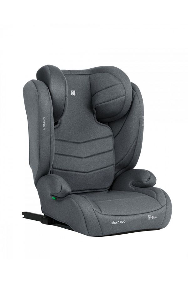 Kikka Boo-Isofix car seat KikkaBoo i-Stand Dark Grey 100-150 cm, I-Size certification, Adjustable headrest in 1