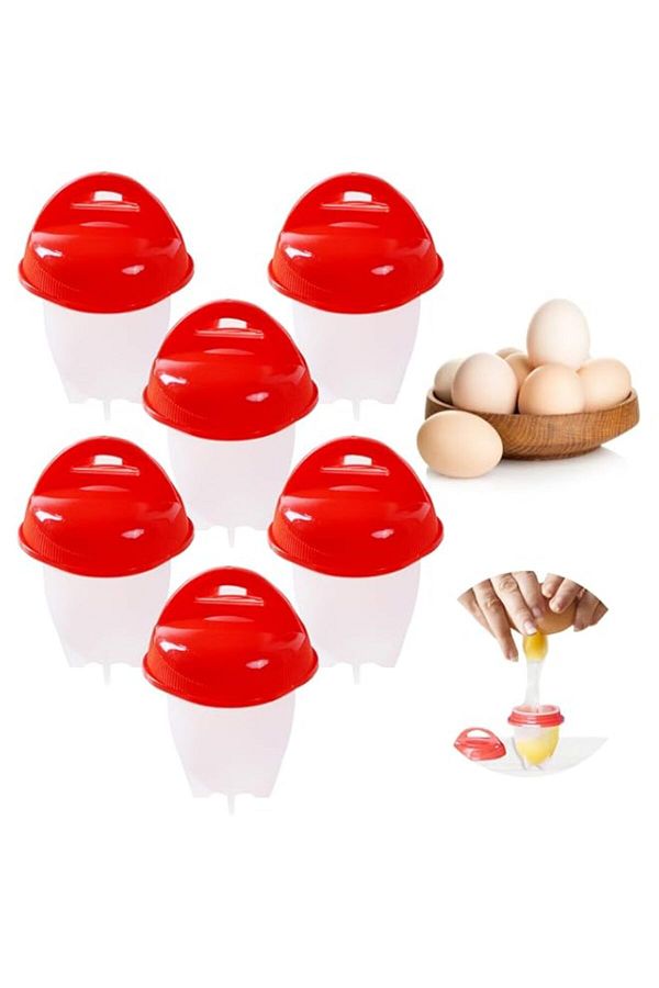 Generic-Azonee 6 PCS Egg Boiler for Hard Boiled Eggs - Silicone Egg Cups for Poached Eggs Hard Boiled Egg H 1