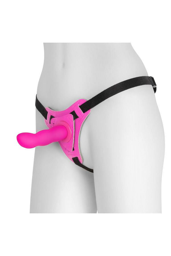 Crushious-Adjustable Harness with Snapper Silicone Stimulator, Comfortable and Flexible Couple Experiences 1