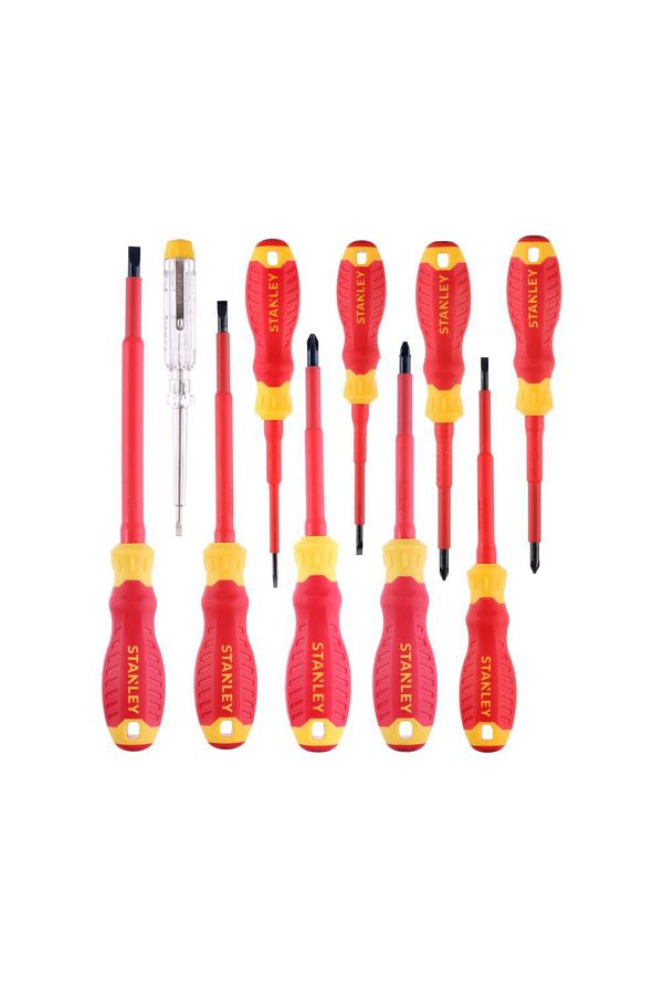 Stanley-STHT60032-0, Set 10 surubelnite subtiri VDE, tip PZ, PH drepte si tester de tensiune 1
