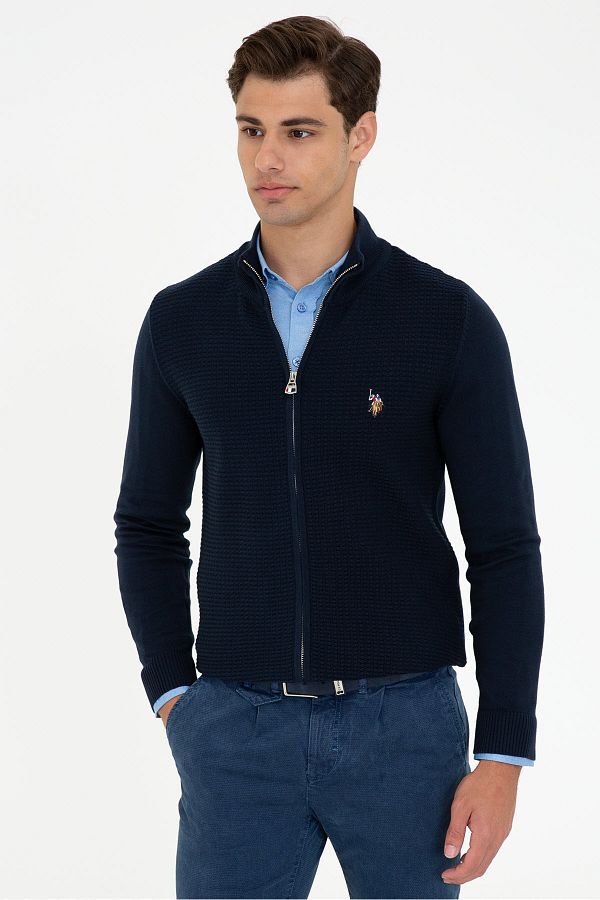U.S. Polo Assn. Navy Blue Men s Cardigan Trendyol
