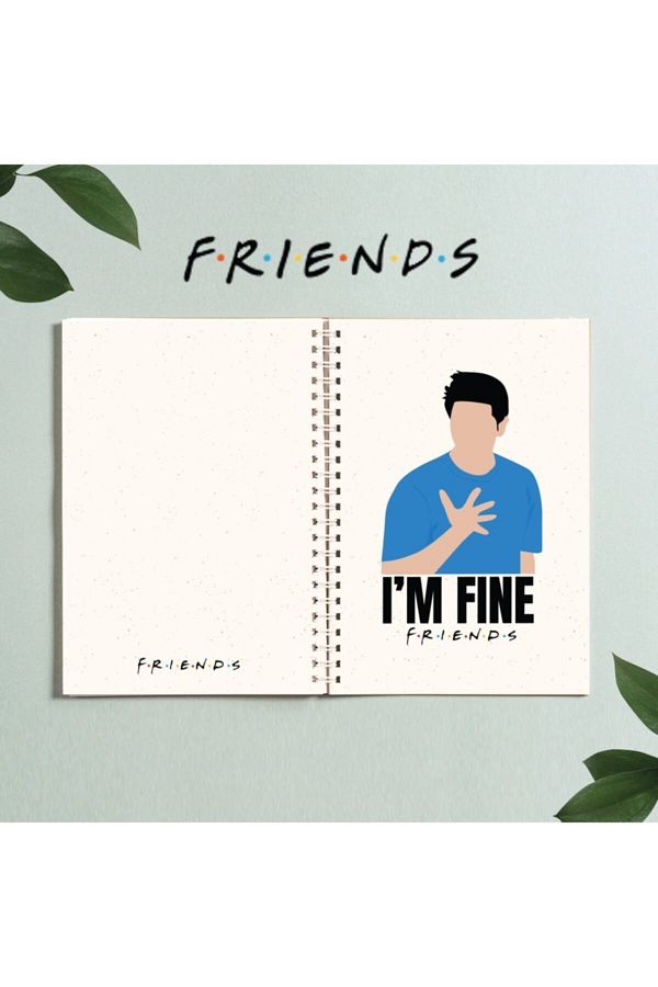 Paytak Moda-سلسلة الأصدقاء I'm Fine Notebook تصميم حلزوني A5 96 ورقة غير مبطنة Pytkdt0281 1